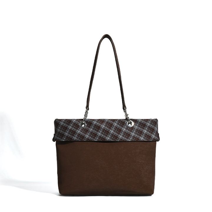 Damen Schultertasche mit modischem Karomuster und robusten Materialien Nord Taschen