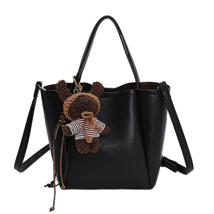 Damen Tragetasche mit niedlichem Teddy-Anhänger Nord Taschen