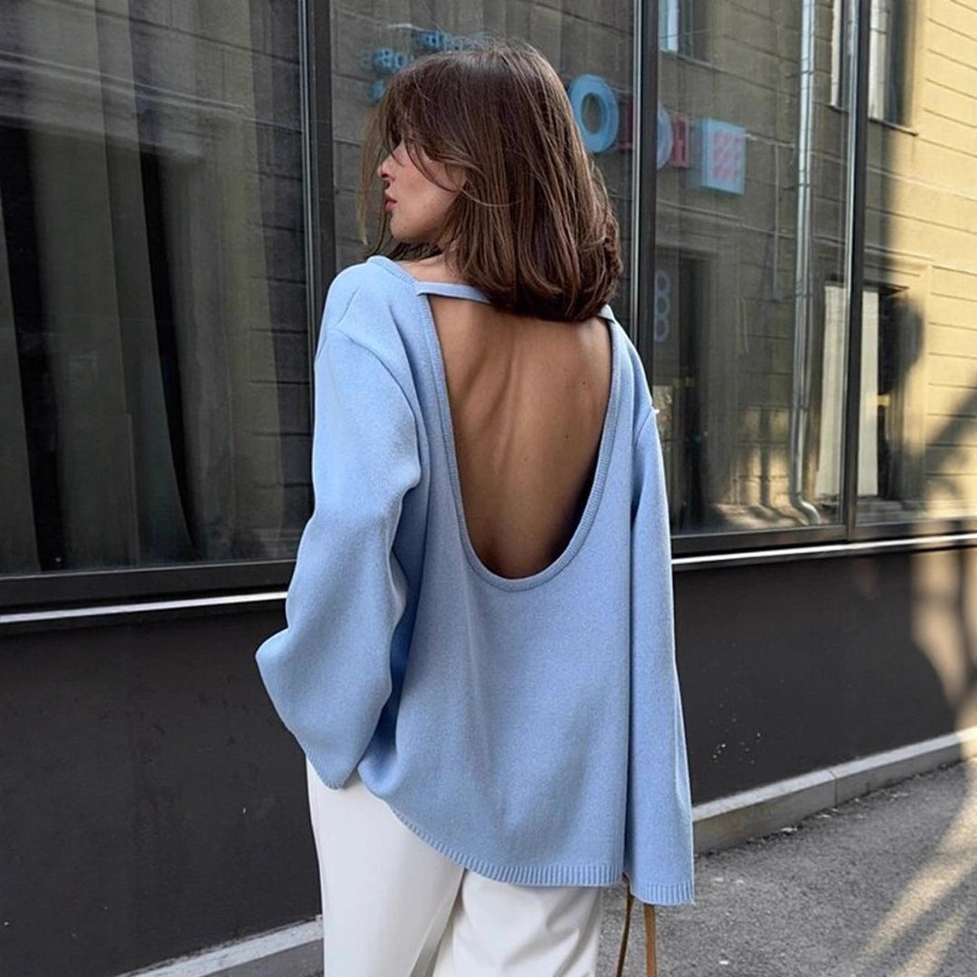 Damen Grobstrick-Kapuzenpullover aus reiner Baumwolle mit Kordelzug Nord Taschen