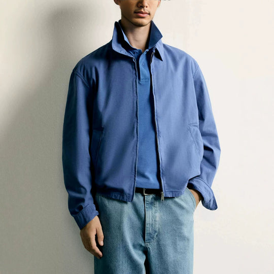 Herren Leichter Boxy-Blouson aus Baumwoll‑Twill mit Hemdkragen Nord Taschen