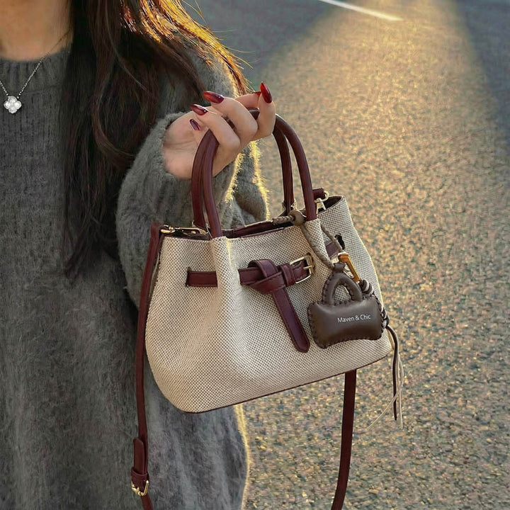 Damen Beuteltasche mit luxuriösen Details und abnehmbarem Schulterriemen Nord Taschen