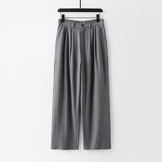 Damen weite Hose mit hoher Taille und Bundfalten Nord Taschen