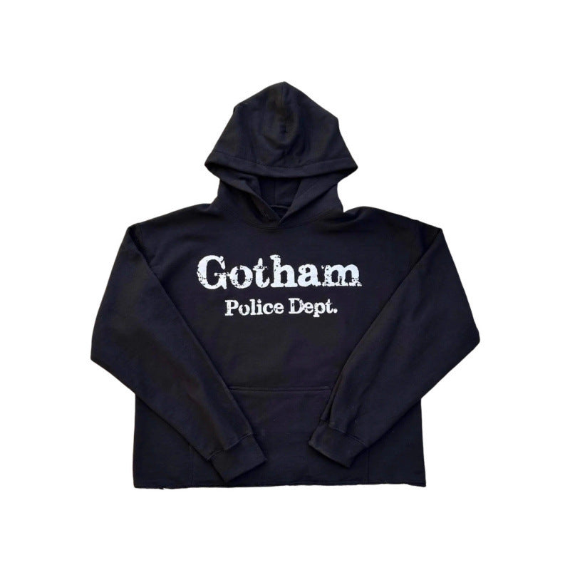 Unisex Kapuzensweatshirt mit Used-Frontdruck und Kängurutasche Nord Taschen