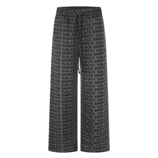 Damen Weite Palazzo-Loungehose mit Tunnelzug, Allover-Logoprint und elastischem Komfortbund Nord Taschen