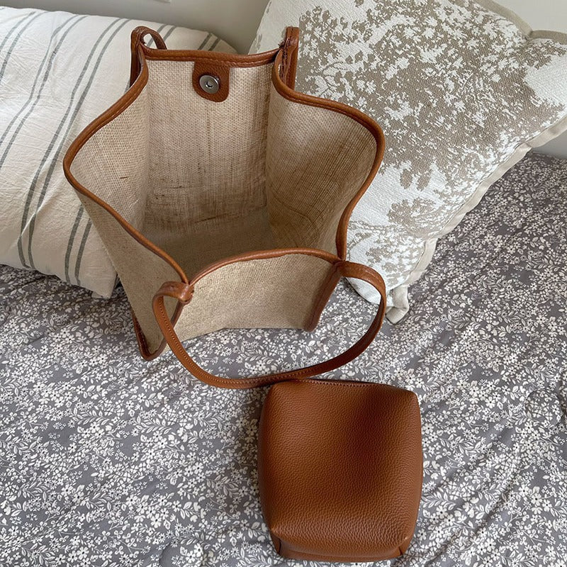 Damen Strandtasche mit eleganten Akzenten und abnehmbarem Innenbeutel Nord Taschen