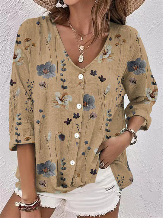 Damen Bluse mit floralem Druck und lässigem Schnitt
