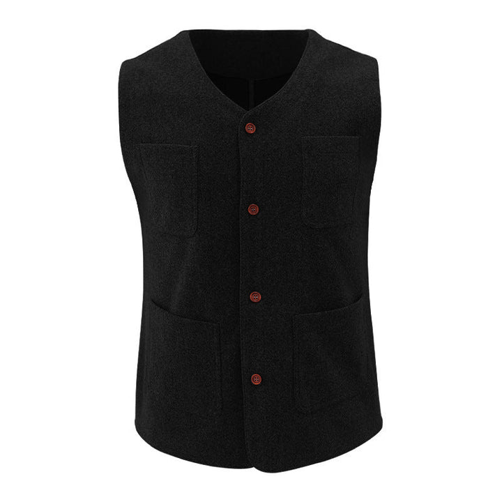 Herren Weste mit funktionalen Taschen und eleganten Knopfdetails