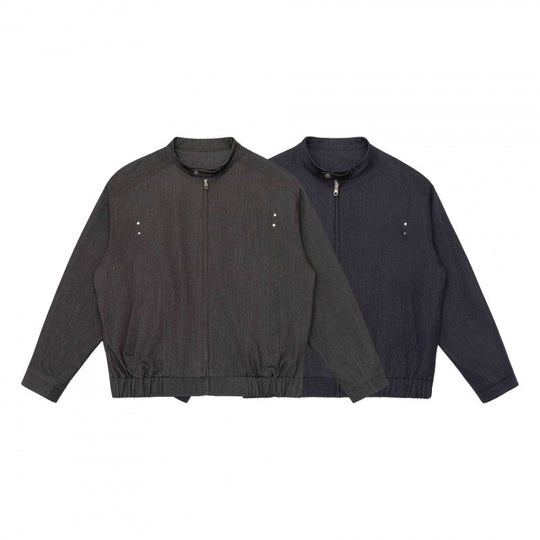 Unisex Kurzblouson im Overshirt‑Stil mit Stehkragen, Reißverschluss und elastischem Saum Nord Taschen