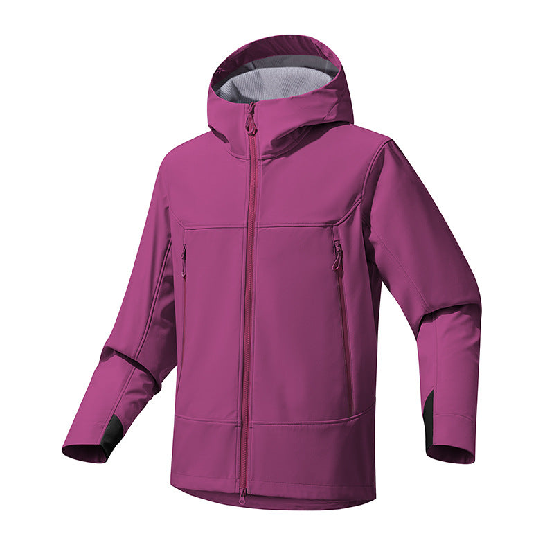 Damen Atmungsaktive Softshell‑Kapuzenjacke mit wasserabweisender Membran und Zwei‑Wege‑Reißverschluss Nord Taschen