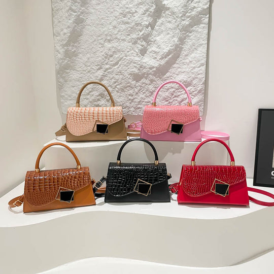 Damen elegante Umhängetasche mit Krokodilstruktur und abnehmbarem Schulterriemen Nord Taschen