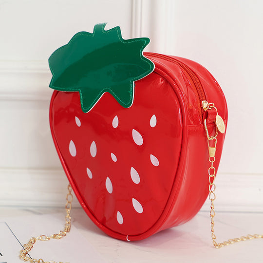 Damen Clutch-Tasche im fruchtigen Erdbeermotiv mit abnehmbarem Schulterriemen Nord Taschen