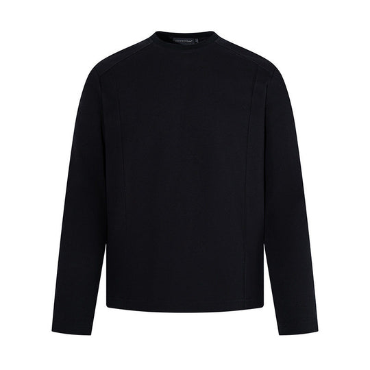 Herren Langarmshirt mit Rundhalsausschnitt aus meliertem Baumwollmix Nord Taschen