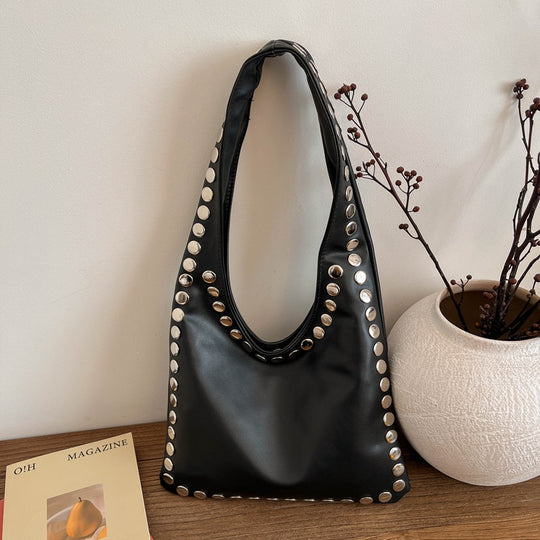 Damen Umhängetasche mit modischem Metallnieten-Design Nord Taschen