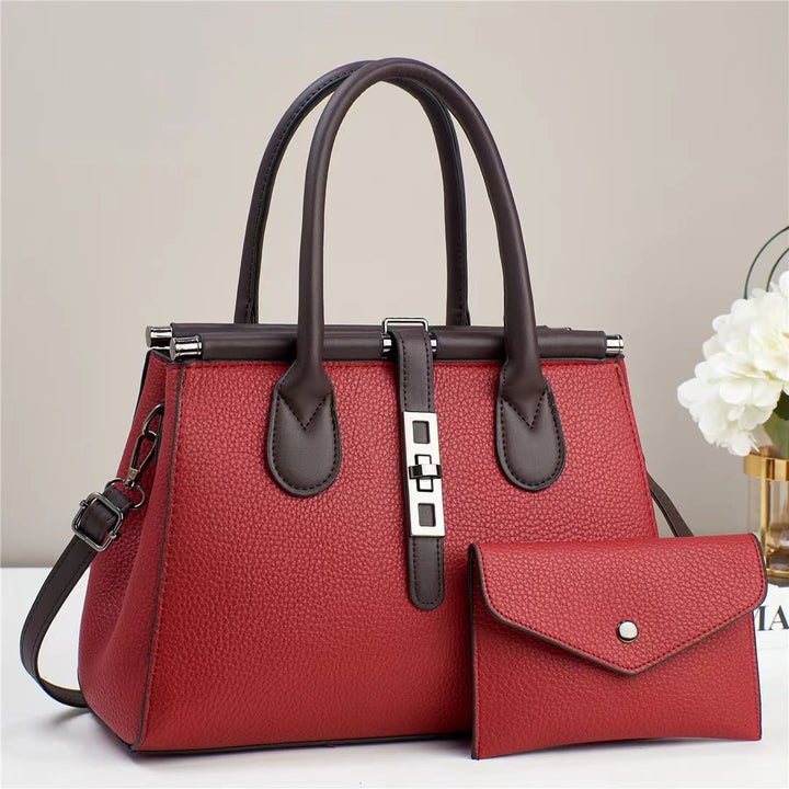 Damen elegante Handtasche mit abnehmbarem Kartenetui Nord Taschen