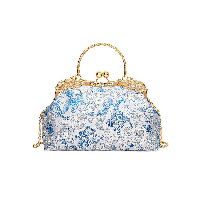 Damen Glamouröse Clutch mit hochwertiger Metallverzierung Nord Taschen