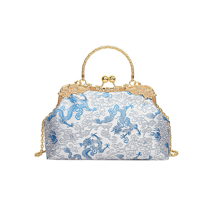 Damen Glamouröse Clutch mit hochwertiger Metallverzierung Nord Taschen