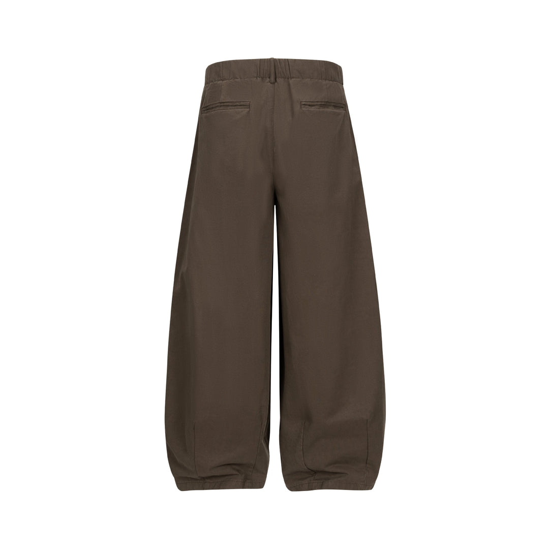 Damen Weite Culotte-Hose mit hoher Taille, Bundfalten und elastischem Knöchelabschluss Nord Taschen
