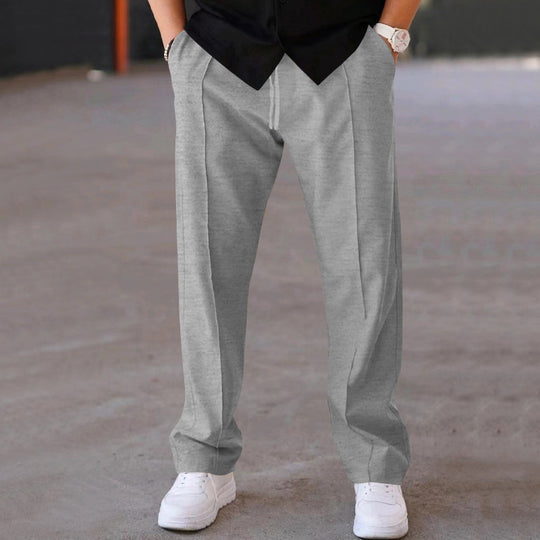 Herren Relaxed-Fit Freizeit-Hose mit Bügelfalte, Tunnelzug und Eingrifftaschen Nord Taschen
