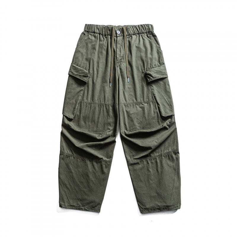 Herren Baggy-Cargo-Hose mit elastischem Bund, Kordelzug und verstärkten Kniepartien Nord Taschen
