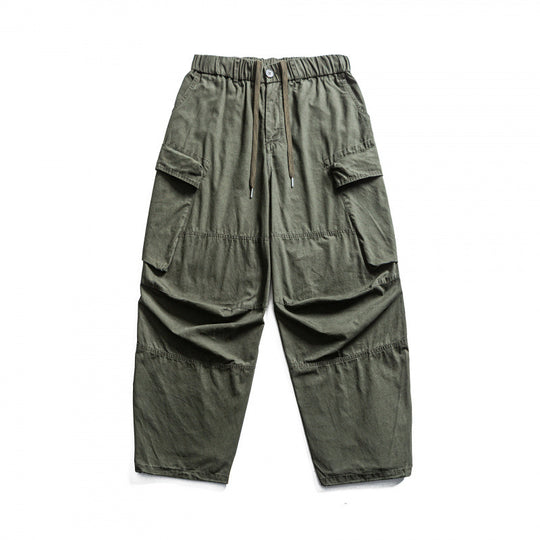 Herren Baggy-Cargo-Hose mit elastischem Bund, Kordelzug und verstärkten Kniepartien Nord Taschen