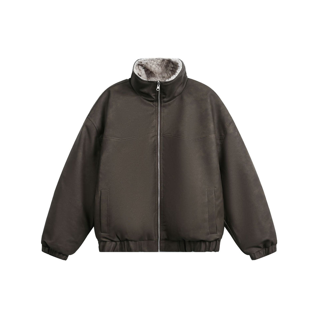 Herren Boxy‑Bomber im Aviatorstil mit faux‑Fur Innenfutter und hohem Stehkragen Nord Taschen