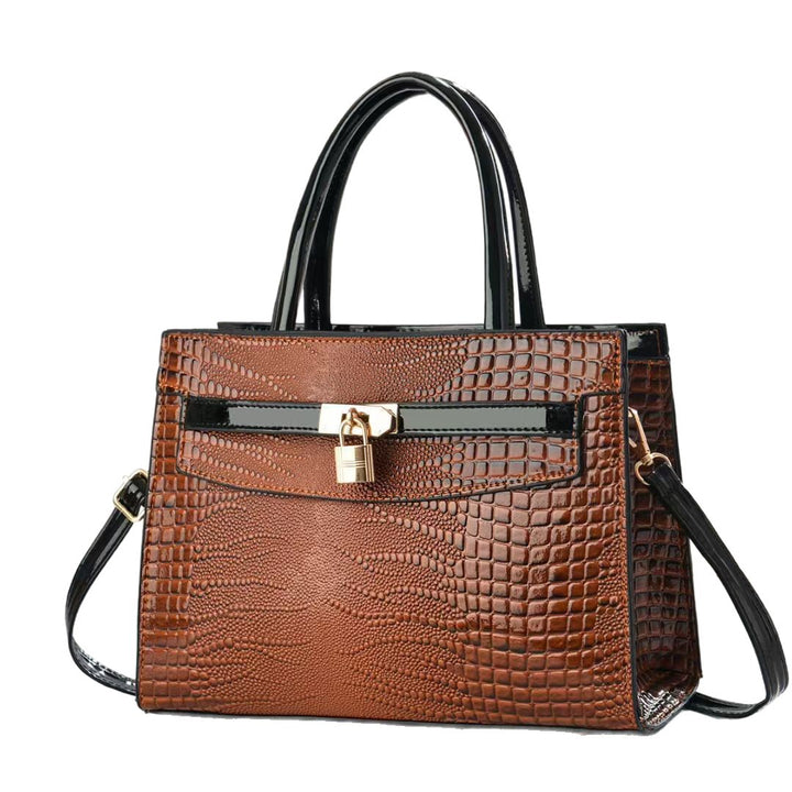 Damen elegante Handtasche mit Schlangenleder-Optik Nord Taschen