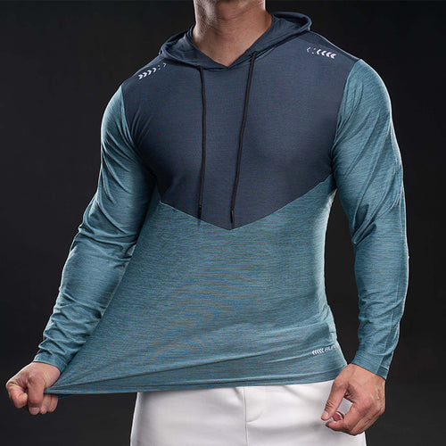 Herren Slim-Fit Trainings-Hoodie mit atmungsaktivem Stretchmaterial Nord Taschen