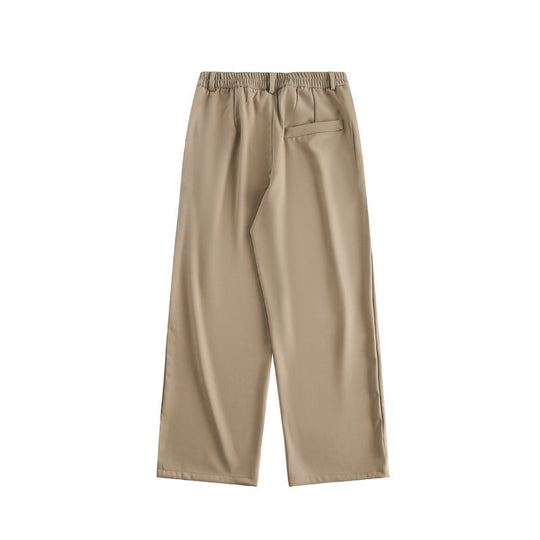 Damen Weite hochtaillierte Stoffhose mit Bundfalte und weitem Bein Nord Taschen