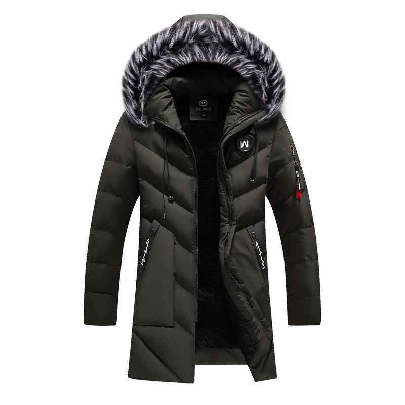 Herren Wattierter Thermoparka mit Kunstfellkapuze und Innenfutter aus Fleece Nord Taschen