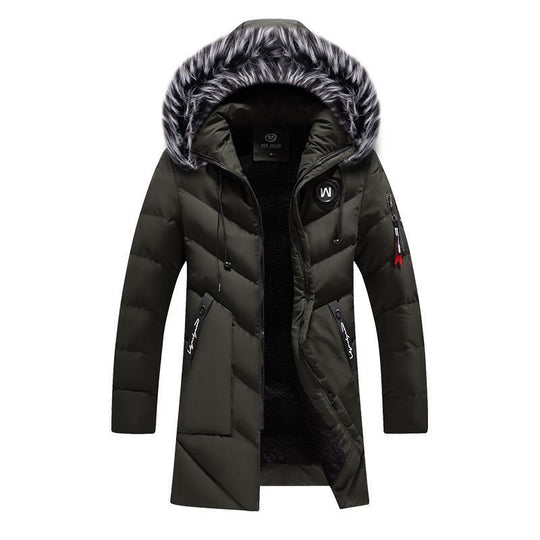 Herren Wattierter Thermoparka mit Kunstfellkapuze und Innenfutter aus Fleece Nord Taschen