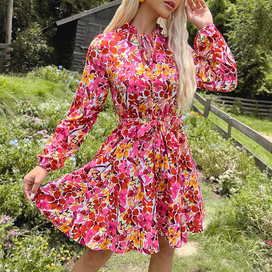 Damen Floral Wickelkleid Nord Taschen