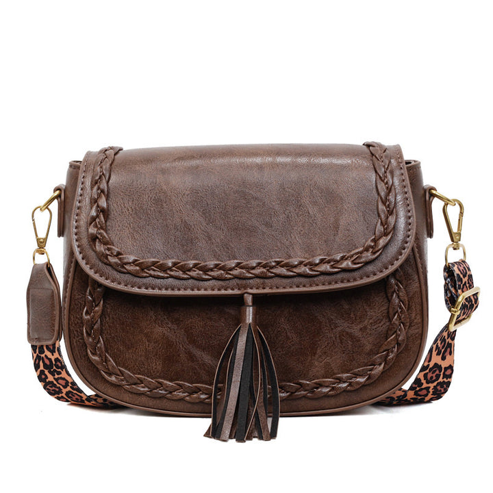 Damentasche mit geflochtenen Details und tierischem Akzent Nord Taschen