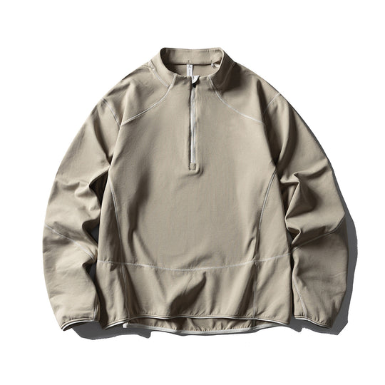 Unisex Halbzip-Fleecepullover mit Stehkragen, Flachnähten und verstellbarem Saum Nord Taschen