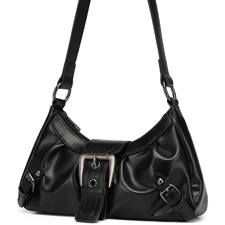 Damen Schultertasche mit elegantem Faltendesign und praktischem Magnetverschluss Nord Taschen