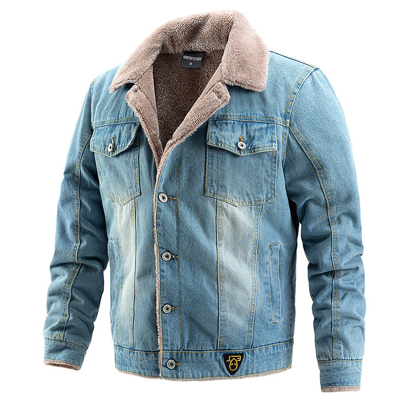 Herren Denimjacke mit Fleece-Futter Nord Taschen