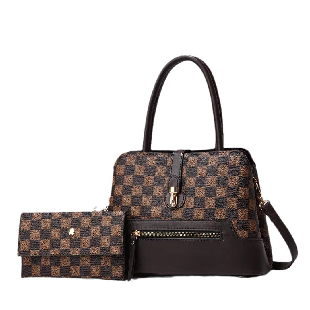Damen Designer-Handtasche mit stylischem Karomuster und praktischer Mini-Clutch Nord Taschen