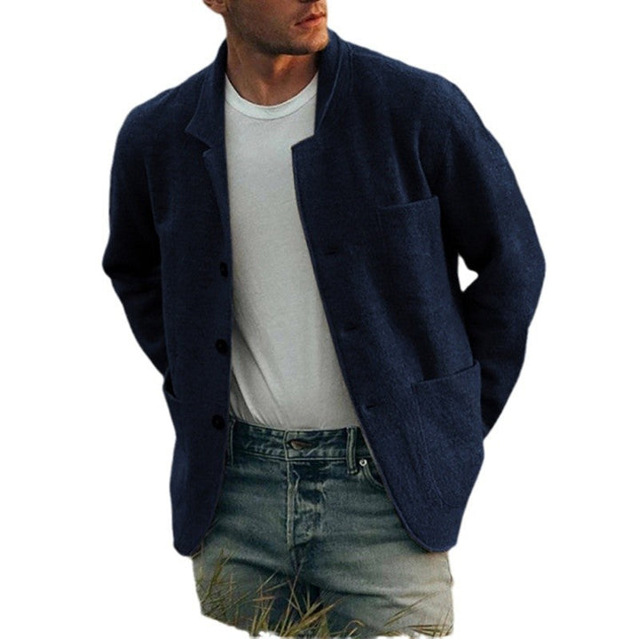 Herren lässige Wolljacke mit modernem Schnitt und praktischen Taschen