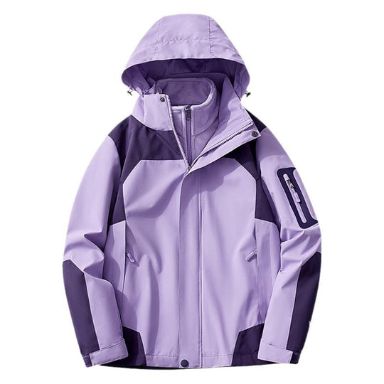 Damen Multifunktionale Trekking-Softshelljacke mit herausnehmbarer Fleece‑Innenlage und Kapuze Nord Taschen