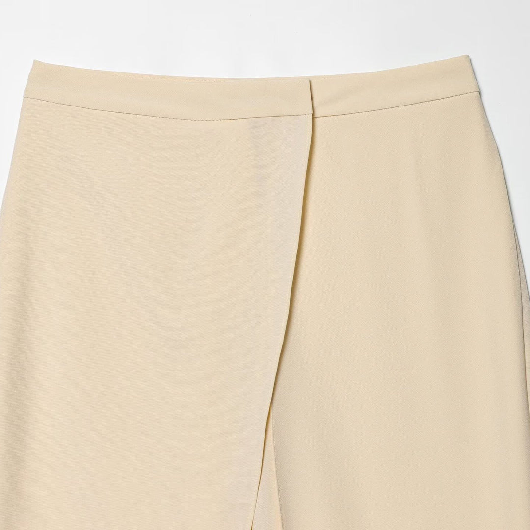 Damen Cropped Palazzo‑Hose mit Tulpenüberlappung und hohem Bund Nord Taschen