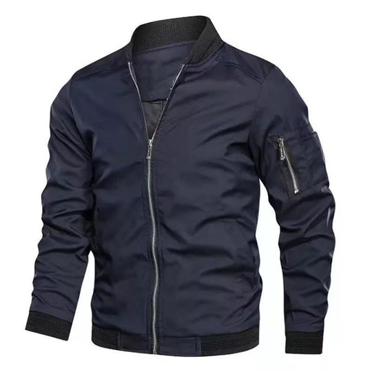 Herren Urbaner Flieger-Bomber mit Ärmeltasche, Stehkragen und Metallreißverschluss Nord Taschen