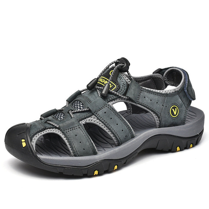 Herren Trekking-Sandalen mit verstellbarem Schnellschnürsystem und rutschfester Sohle