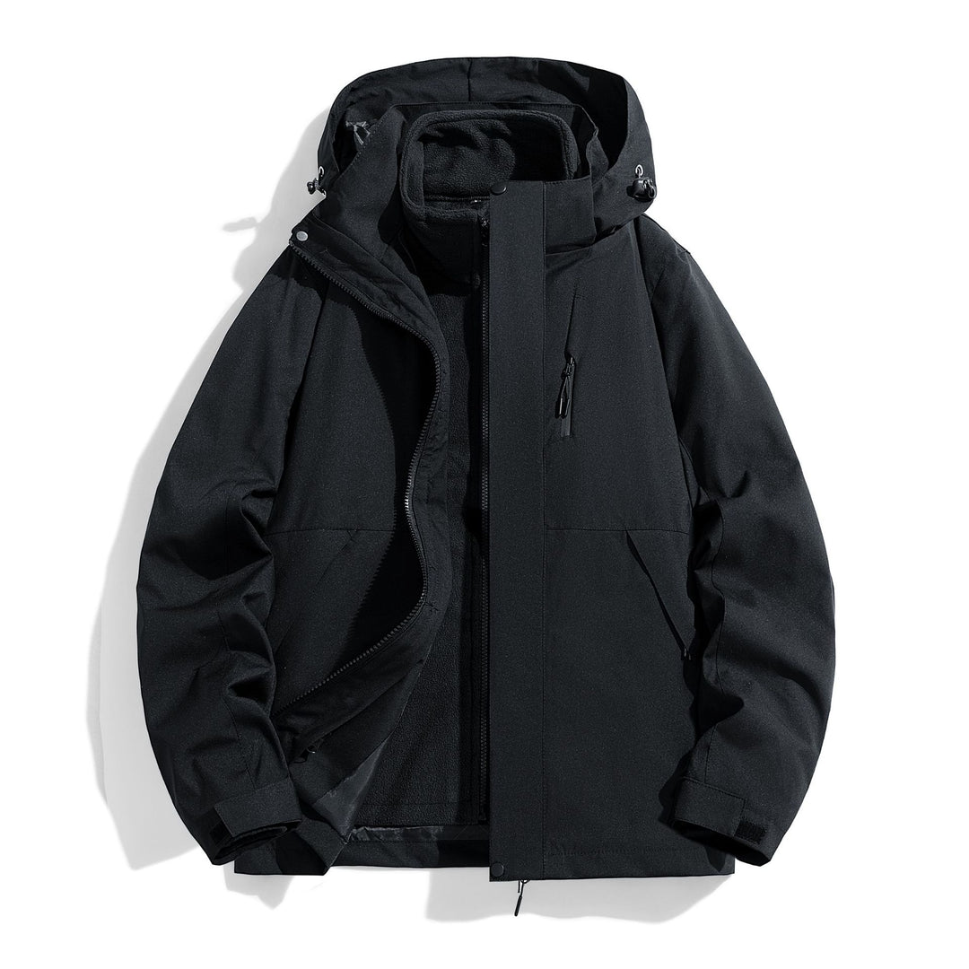 Herren Urbaner Funktionsparka mit Fleecefutter und Kapuze Nord Taschen