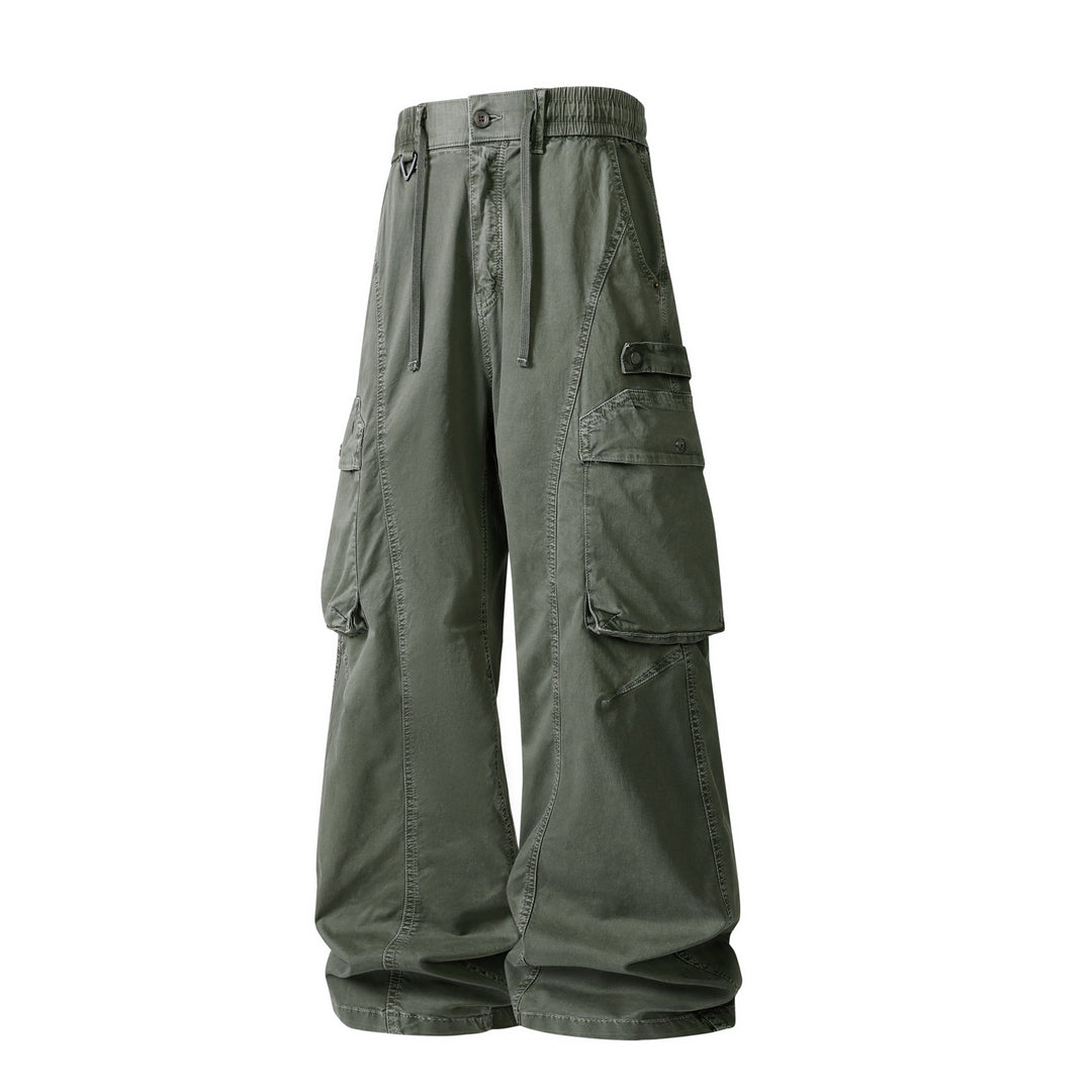 Herren Militärisch inspirierte Cargohose mit elastischem Tunnelzugbund, Klapp- und Reißverschlusstaschen Nord Taschen