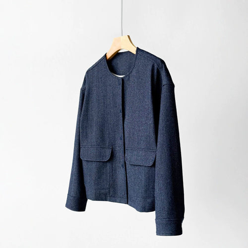 Damen Modische Jacke mit Knöpfen und praktischen Taschen Nord Taschen