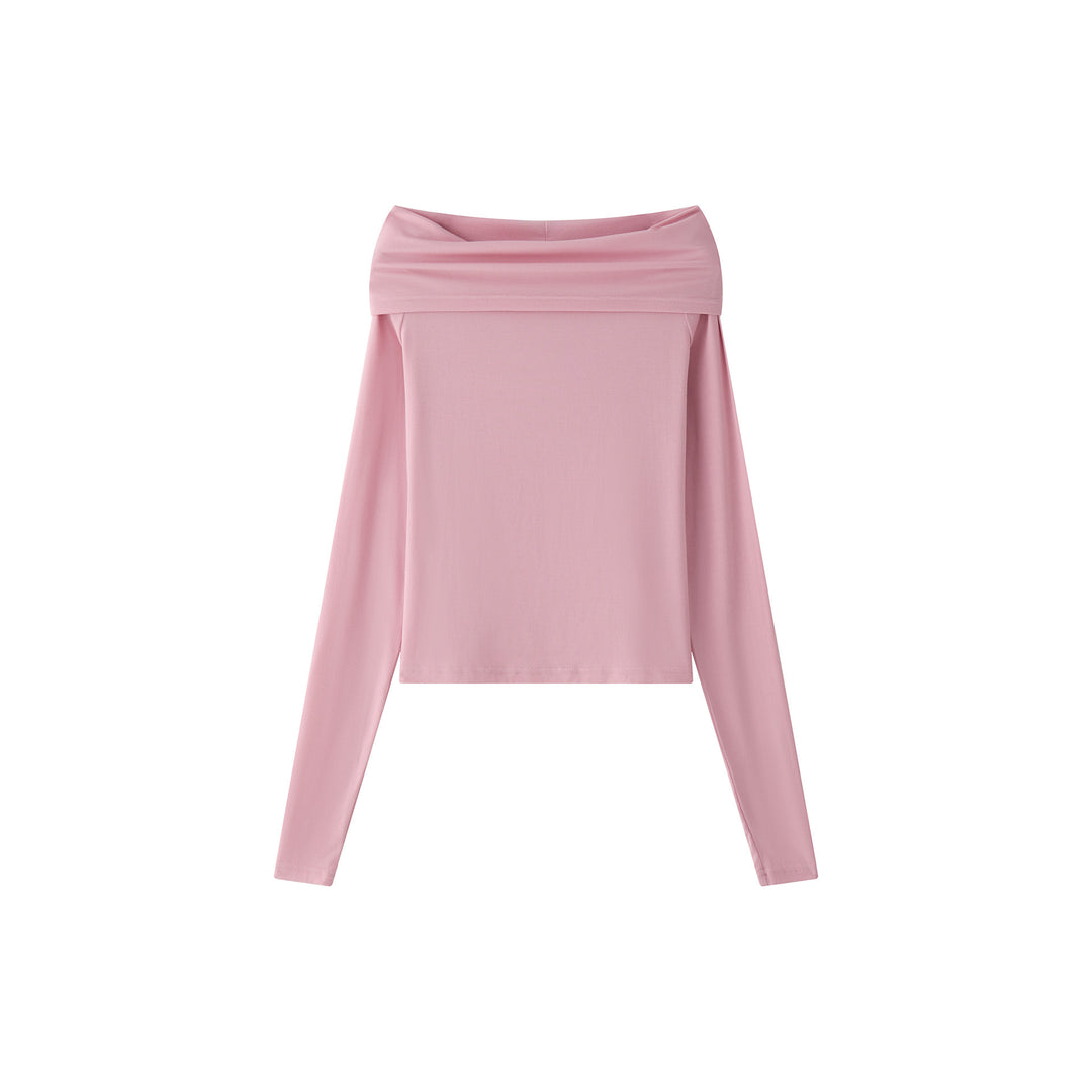 Damen Off-Shoulder figurbetontes Langarm-Shirt aus Stretch‑Jersey Nord Taschen