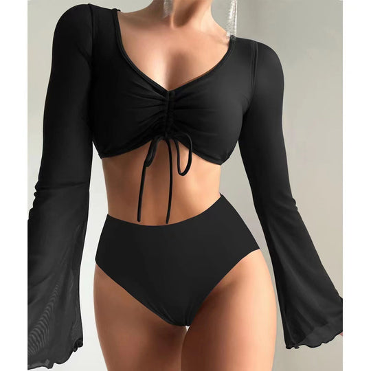 Damen Hochgeschnittener Bikini mit transparenter Blusenoberteil Nord Taschen