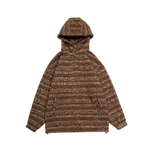 Unisex Strick-Hoodie im Oversize‑Cut mit halbem Reißverschluss Nord Taschen