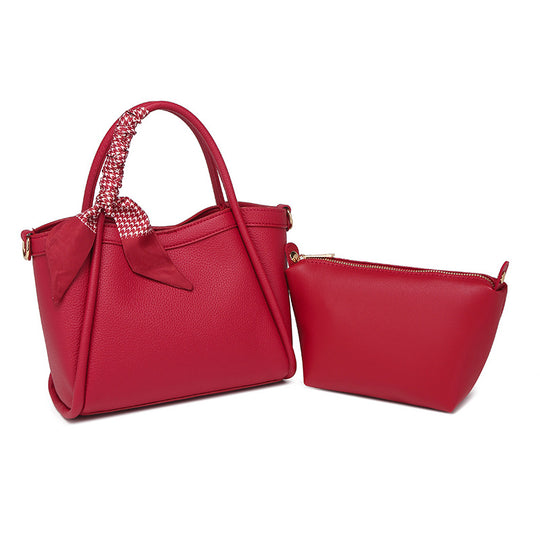 Damen Handtasche mit modischem Schal-Detail und verstellbarem Schulterriemen Nord Taschen