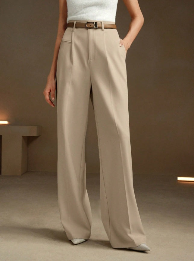 Damen Weite und elegante Anzughose mit hohen Bund