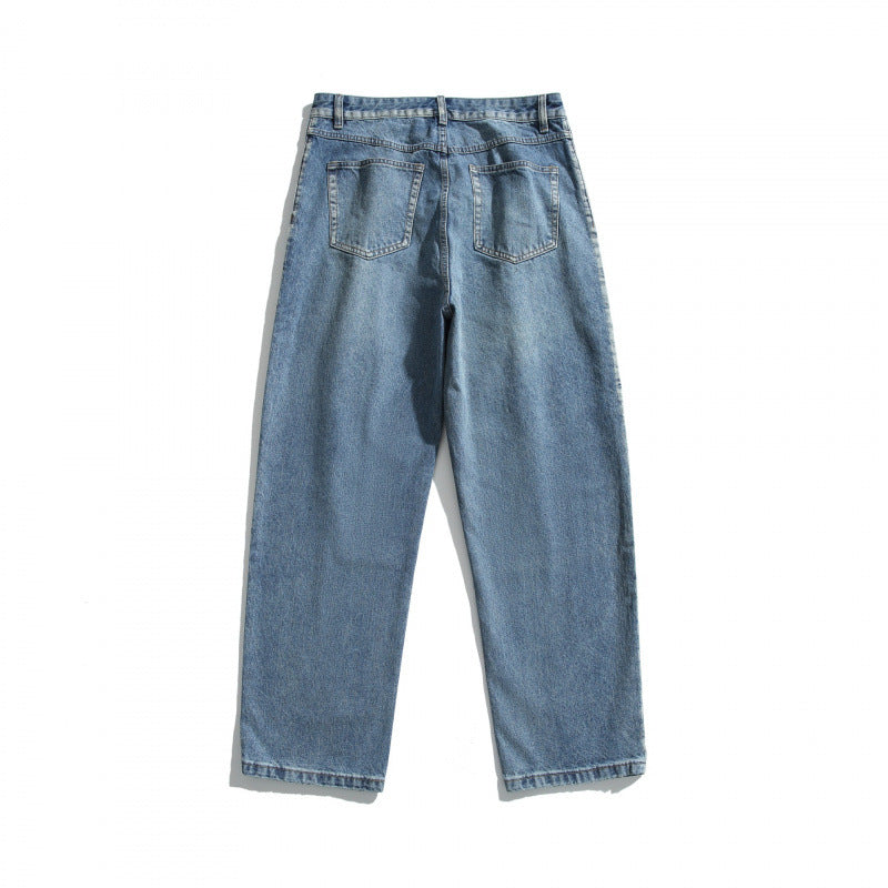Damen Hochtaillierte Jeans mit Bundfalte, geradem Schnitt und weitem Bein Nord Taschen